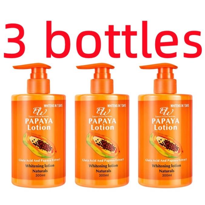 3 BOTTLE DW Whitens In 7 Days Papaya Lotion Gluta Acid And Papaya