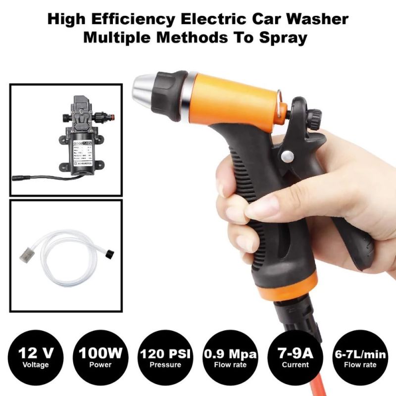 12V High Pressure Car Washer Electric Auto Wash Pump Set Tool Portable