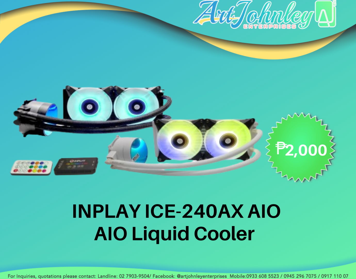 INPLAY ICE240AX AIO AIO Liquid Cooler Lazada PH
