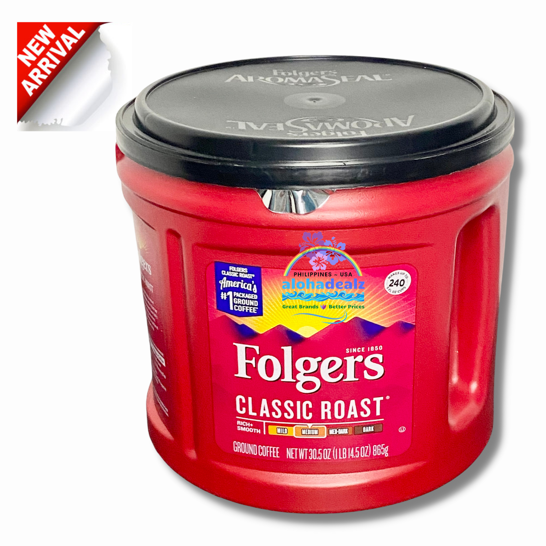 Folgers Classic Roast Ground Coffee, Medium 30.5 oz, 865g Lazada PH