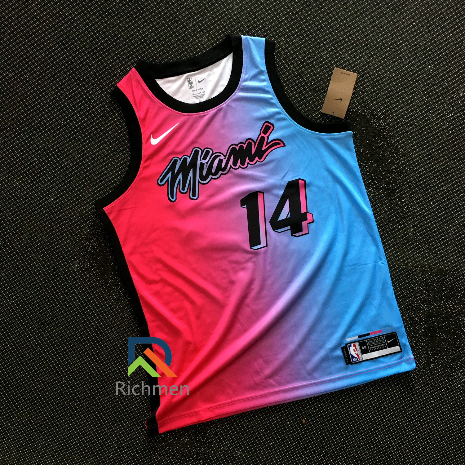 Men's Miami Heat Tyler Herro #14 Blue&Pink 20/21 Swingman Jersey - City  Edition