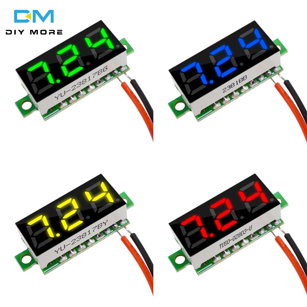 LED Digital Display Volt Voltage Voltmeter Panel Accurate Meter Green+Blue+Red
