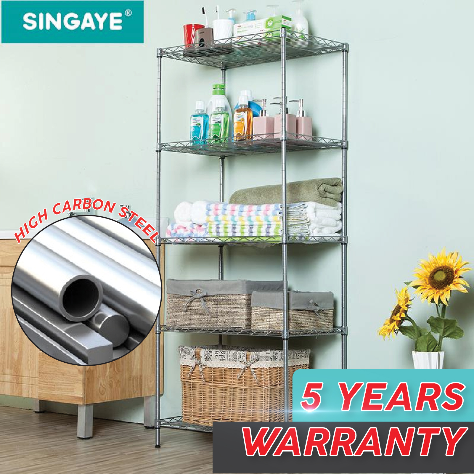Singaye Kitchen Shelves Storage Rack Shelves Space Organisers High