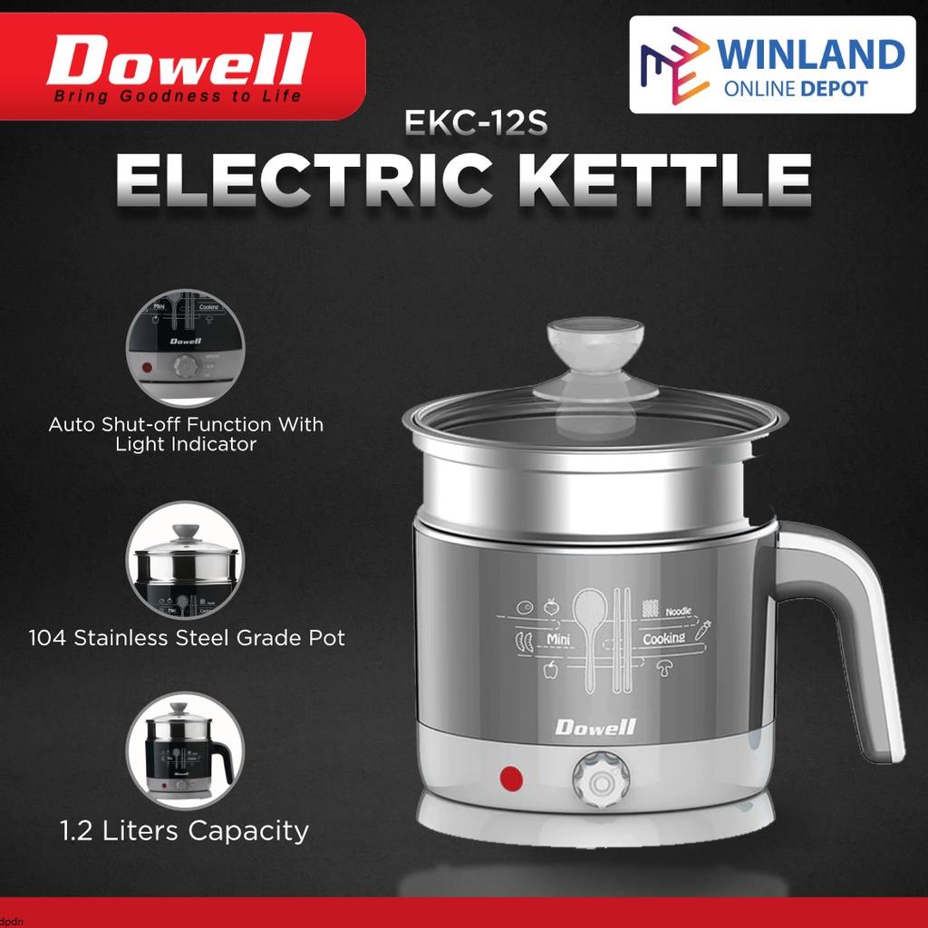 electric kettle 1 liter DOWELL 1.2L Minichef Electric Kettle Multi