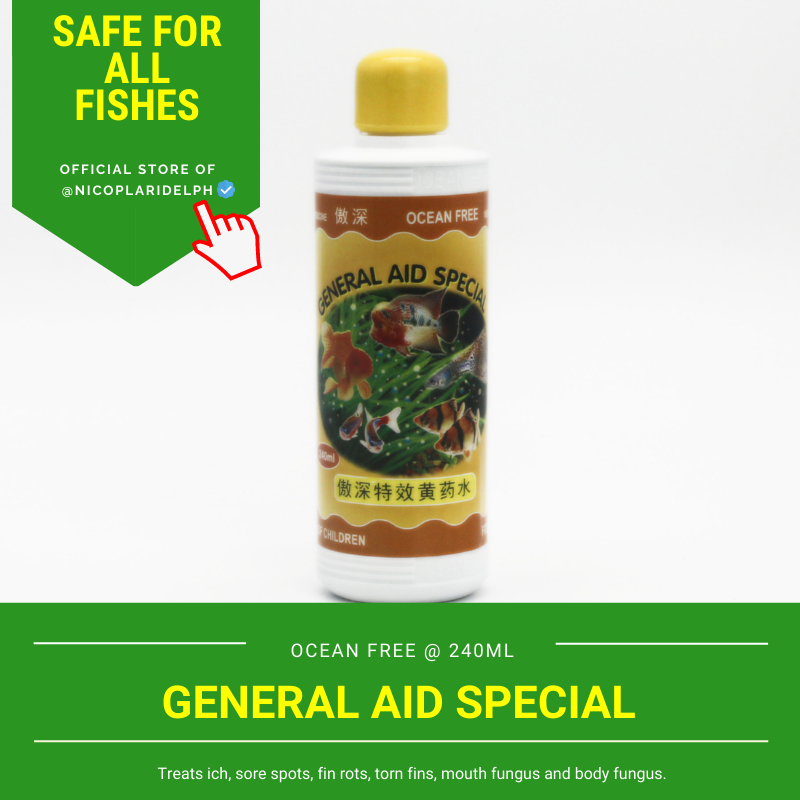 Ocean Free General Aid to treat Ich, Sore Spots, Fin Rot, Tore Fins and