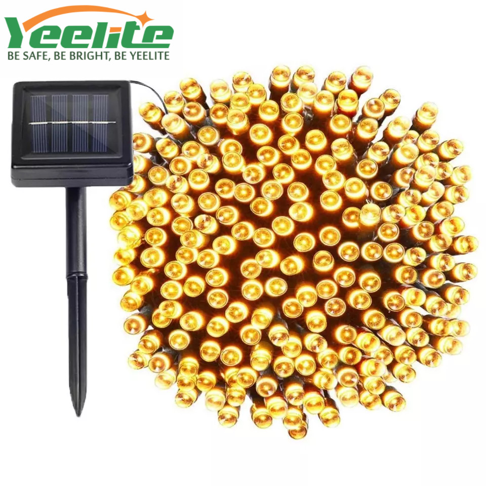 Yeesolar New 12M Solar 100 LED String Fairy Light Party Outdoor