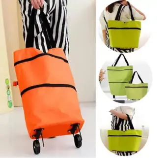 folding shopping cart trolley bag with wheels