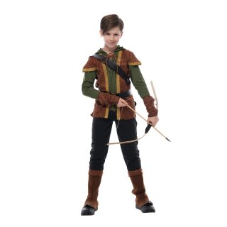 Chàng trai Archer Robin Hood Cosplay Trang Phục Halloween Trẻ Em Thợ Săn Rừng Áo Hoodie Trang Phục thumbnail