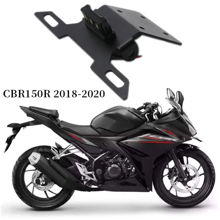 Motorcycle License Plate Bracket Holder Mount Led Light For Honda Cbr150r 2018 2020 Lazada Singapore