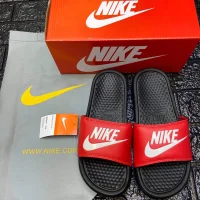 nike benassi slides red