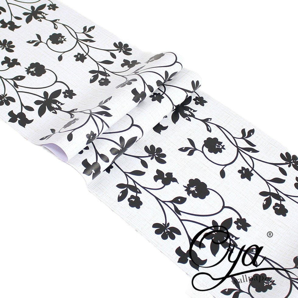 OYA wallpaper black flower wallpaper design for wall self adhesive