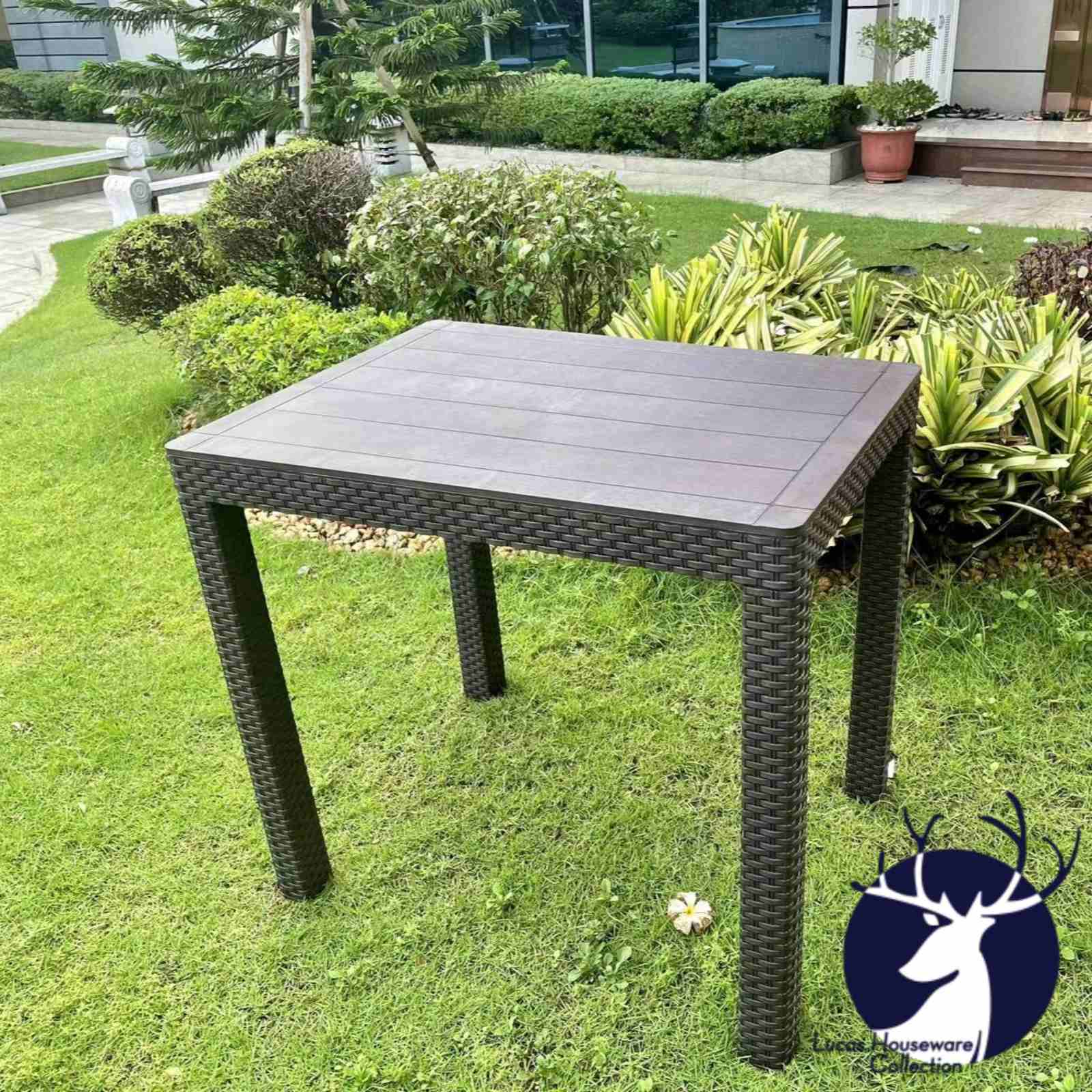 RATTAN DINING TABLE OFFICE TABLE RECTANGULAR RATTAN DESIGN TABLE PICNIC TABLE 24x32 INCHES