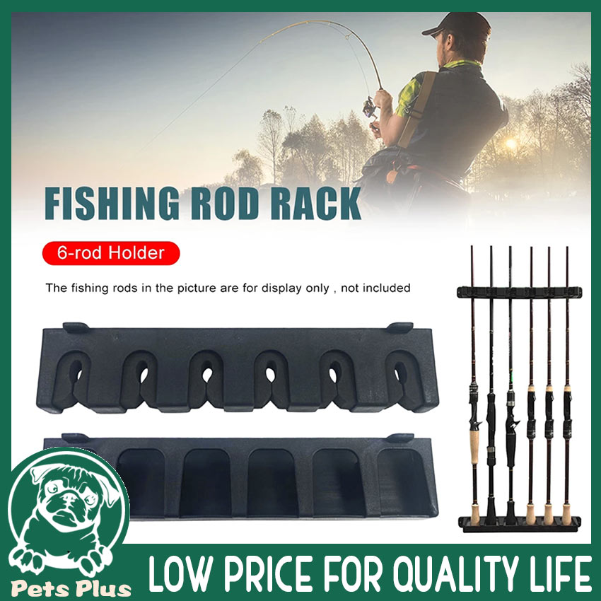 THKFISH Fishing Rod Storage Rack Wall Mounted Fishing Rod Holder Store 6  Rods Applicable Rod Diameter 5-11mm Great Pole Holder