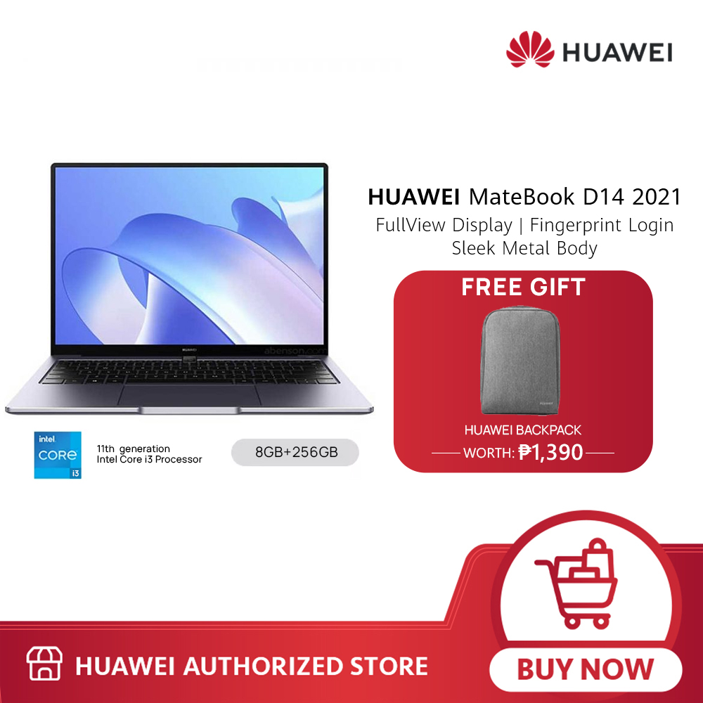 HUAWEI MateBook D14 Laptop | Intel® Core™ i3 11th Gen | 8GB+256GB | Eye ...