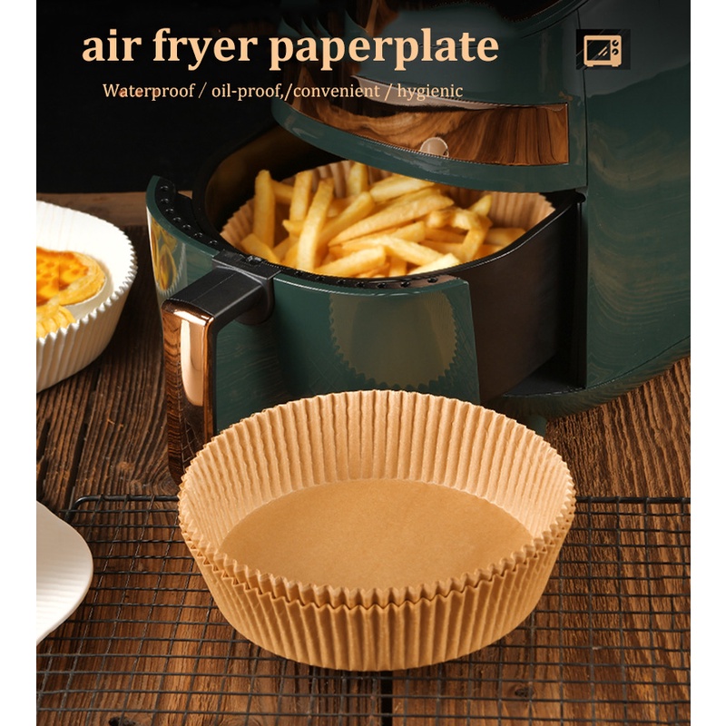 50pcs/ Air Fryer Specific Parchment Paper, Oil-absorbing, High Temperature  Resistant, Baking, Roasting, Plating, Silicon Oil Paper Plate