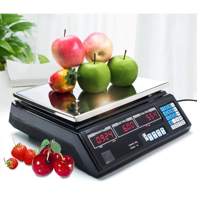 LCD Digital Weight Scale Price Computing Food Meat Scale Produce Deli Kitchen 