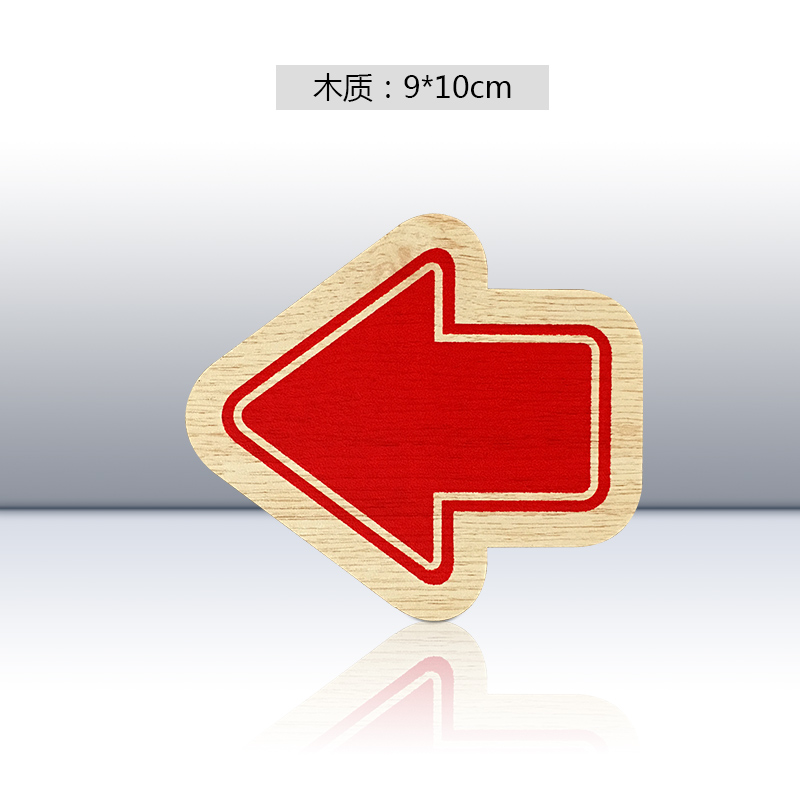 Arrowshaped sliding door signboard opens the door left and right push