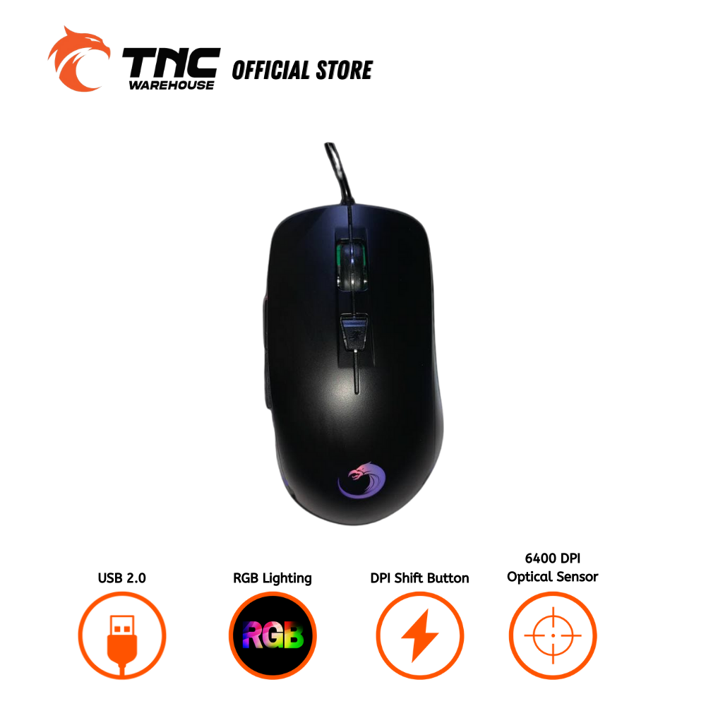 TNC M106 RGB 6400DPI Wired Gaming Mouse Lazada PH