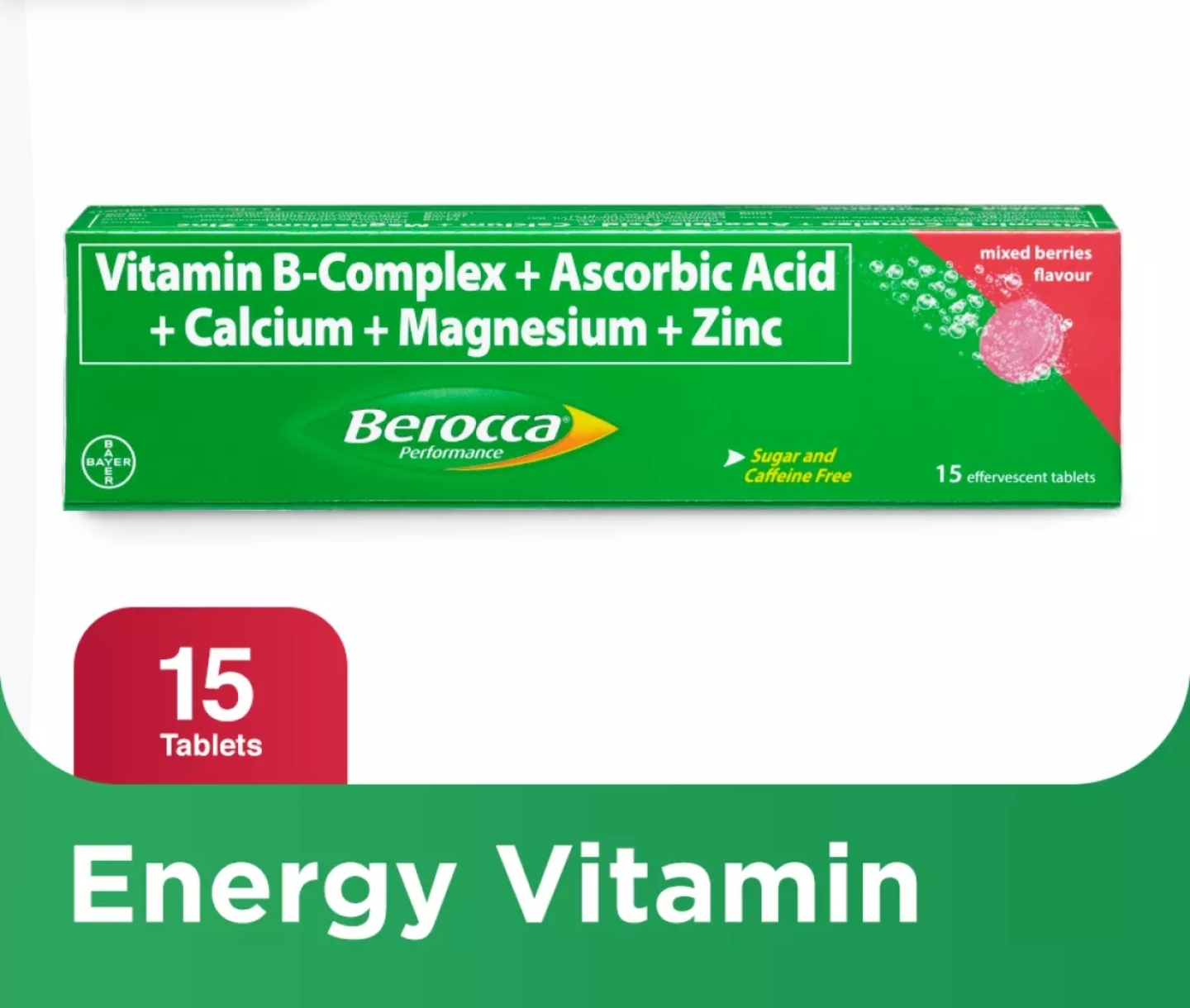 Berocca Mixed Berries Energy Vitamins Effervescent 15 Tablets Lazada PH