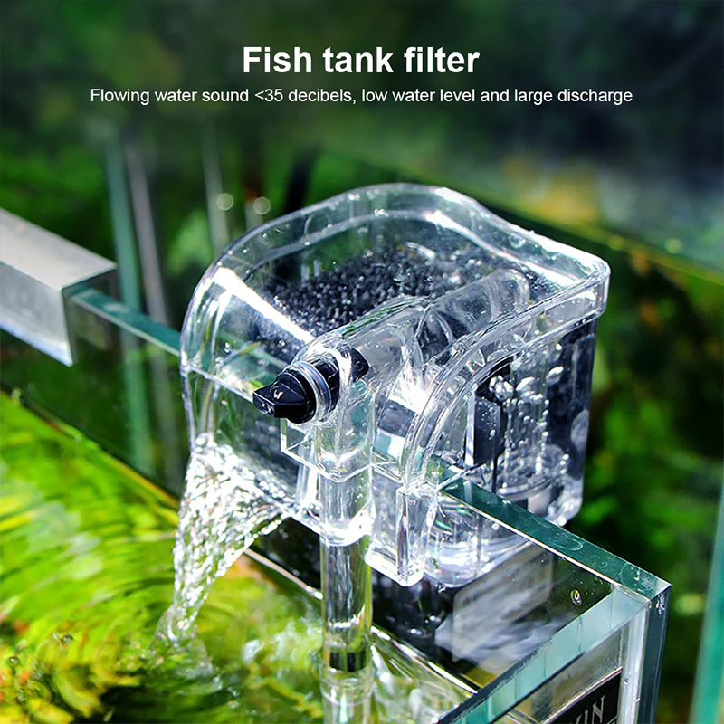 Fish Tank Filter Hang On Filter Oxygen Pump Aquarium Bubbler( with