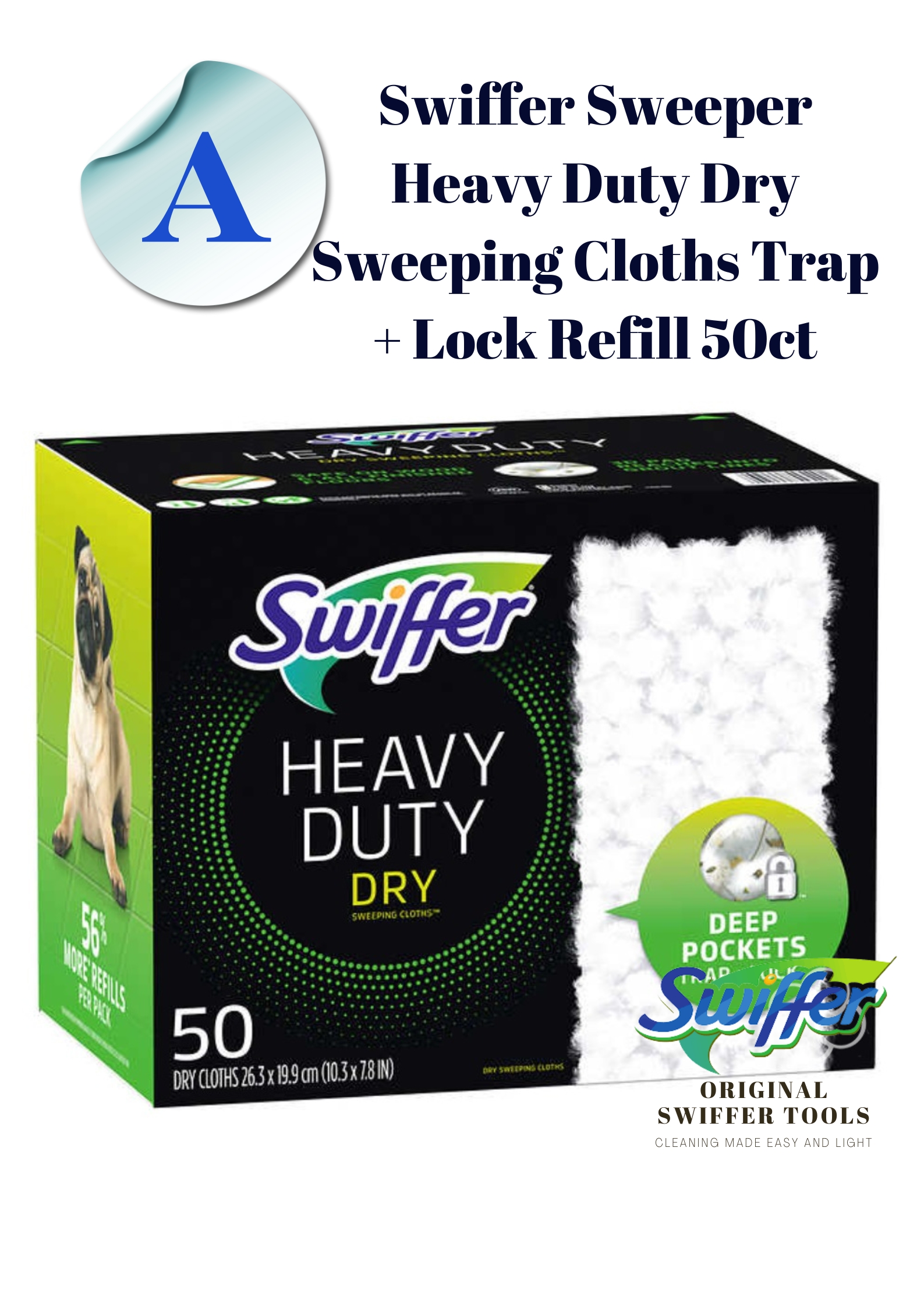 Swiffer Sweeper Heavy Duty Dry 25s/50s/ - 26s/52-count Lavender Scent  Sweeping Cloth Refills