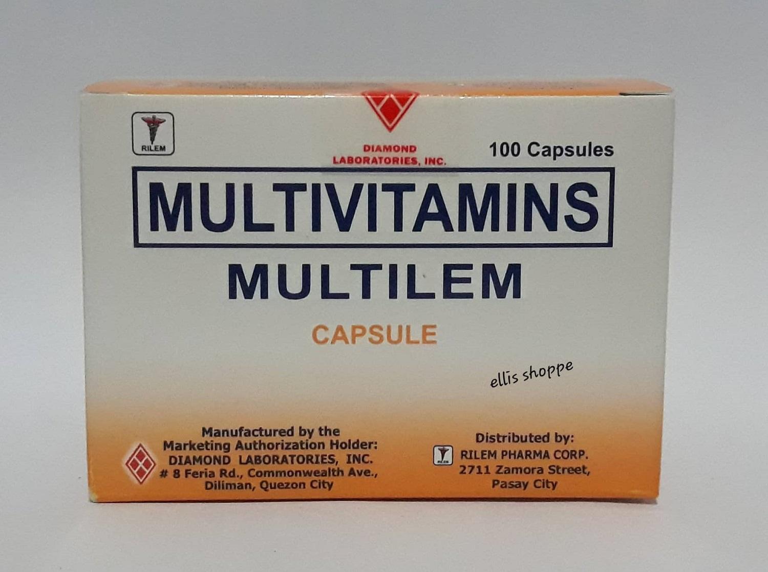 Multilem Multivitamins Box of 100 Capsules (Generic) EXPIRATION MAY