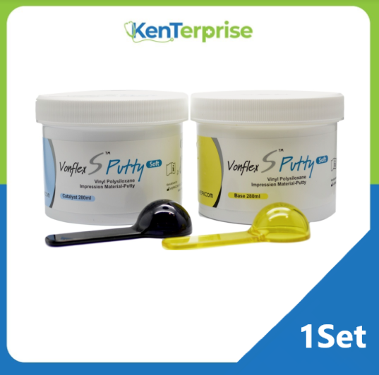 Vonflex S Impression Putty, 280ml Catalyst & 280ml Base, normal