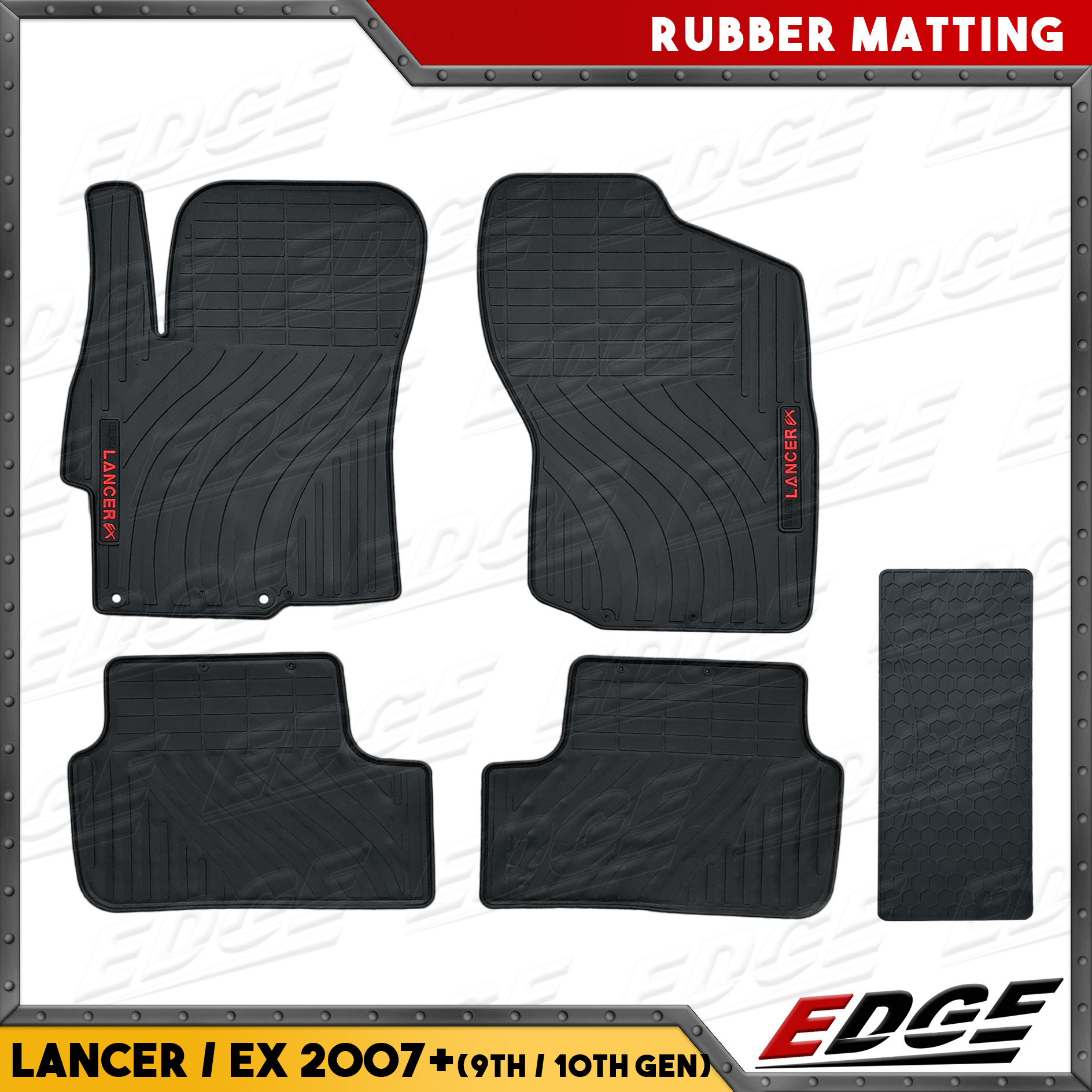 Mitsubishi LANCER EX 2007-2017 (9th/10th Gen) Premium Rubber Matting ...