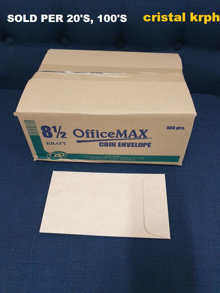 COIN ENVELOPE 8.5 OFFICEMAX SOLD PER 20 AND 100 PIECES Lazada PH