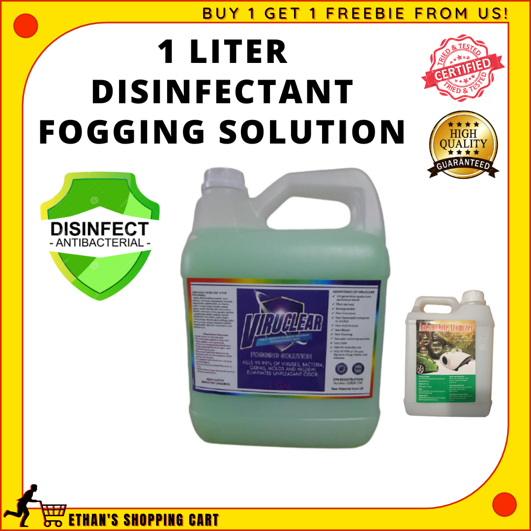 Ethan Sc Authentic 1L Disinfectant Fogging Solution. Antibacterial Fog Solution Antibacterial
