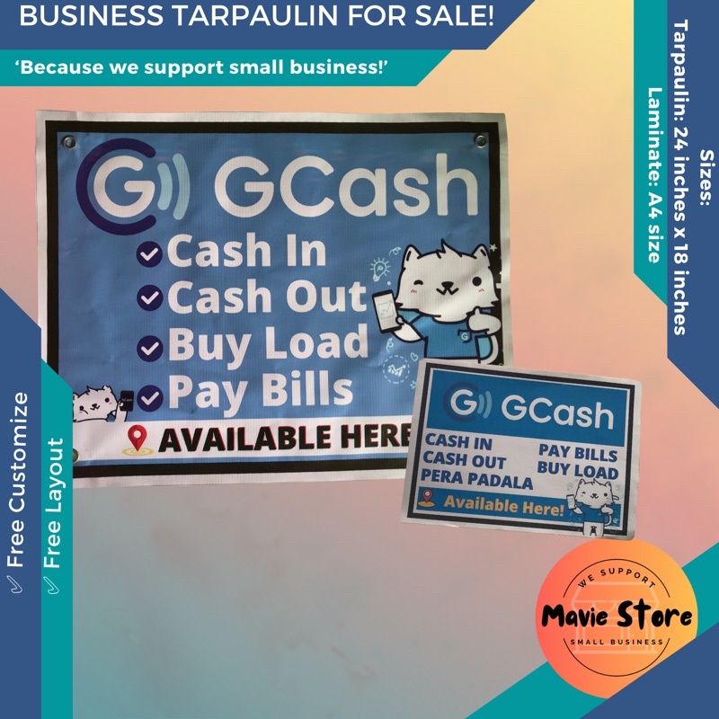 Tarpaulin and Laminated GCash - G Cash - High Quality | Lazada PH