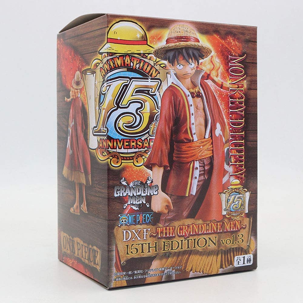 Anime DXF One Piece Film Gold Grandline Men 9pcs/set 15th Anniversary  Characters Luffy Figure Collection Toys
