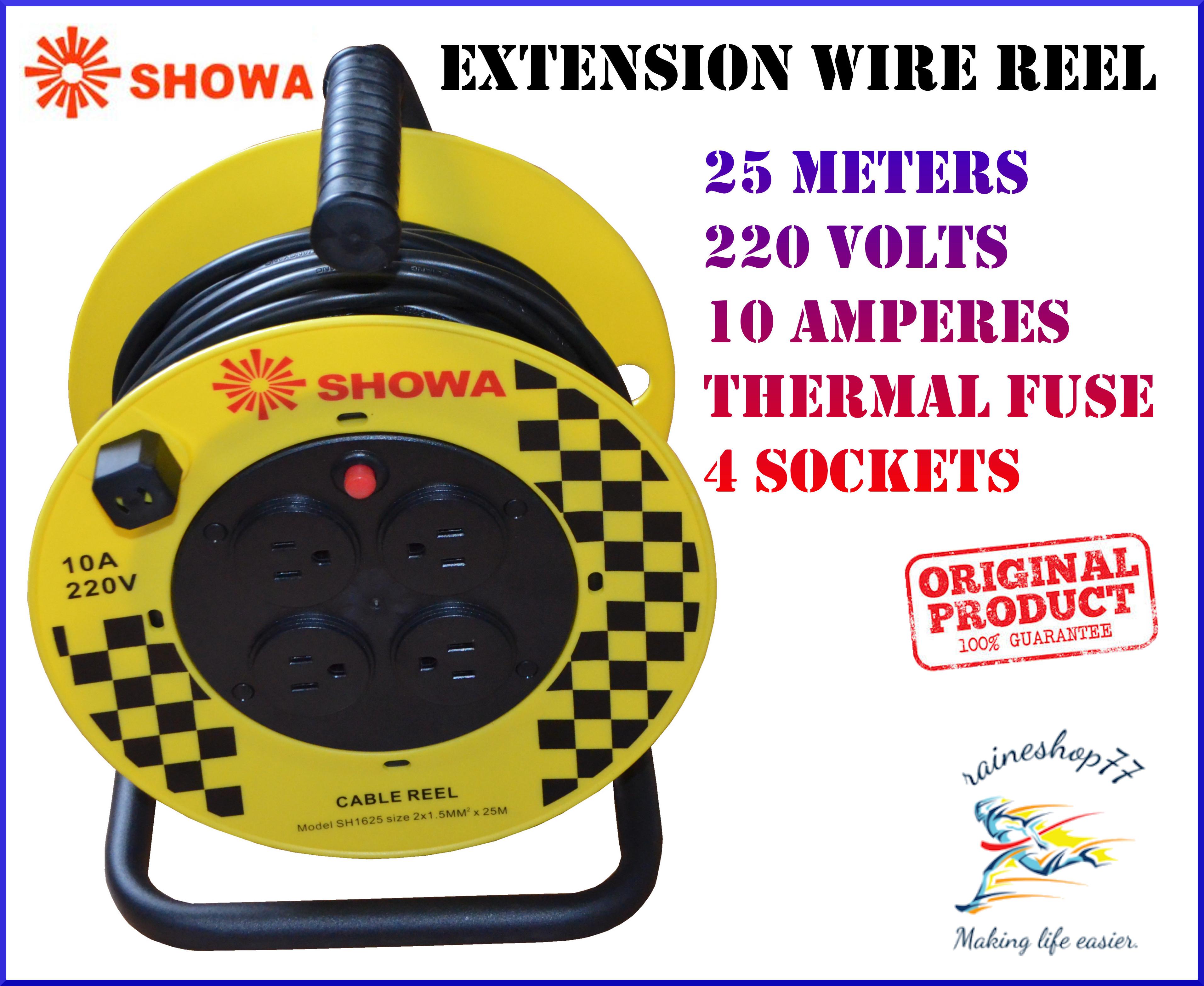 25 Meters Showa Extension Wire Extension Cord Reel 220v 10mp