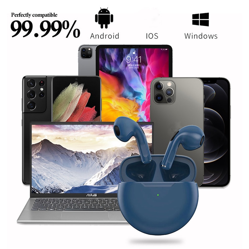 New PRO6 Wireless Bluetooth Headset Stereo Binaural TWS in-Ear Macaron J6 6 Th Generation Bluetooth Headset