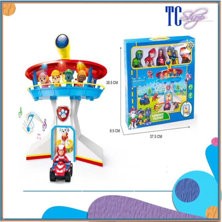 paw patrol light and sound lookout tower