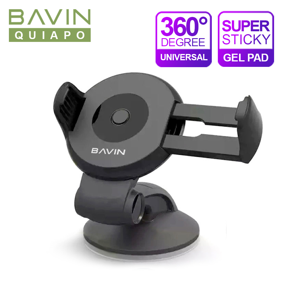 BAVIN AL599 360° Degree Rotation Car mount Phone Holder Multiangle Super Sticky Gel Pad Lazada PH