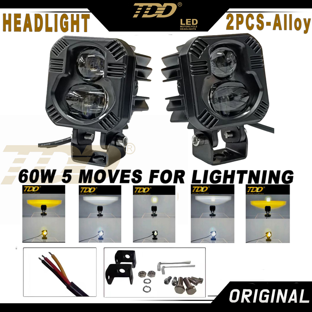 TDD Original A Pair 60W Mini Driving Light Headlight Double Lamp 5