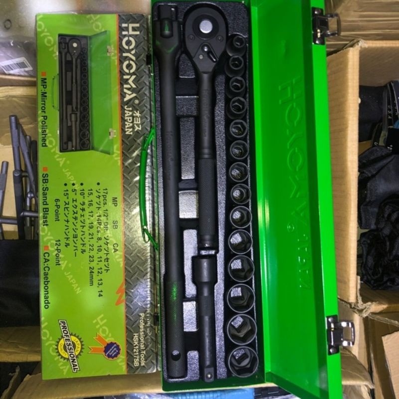 Hoyoma Japan socket wrench set 17 pcs 1/2 Drive Socket Set 6/12 point