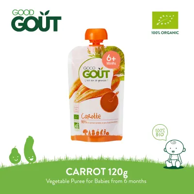 GOOD GOUT Carrot 120g Organic Vegetable Puree for Babies 6 months+
