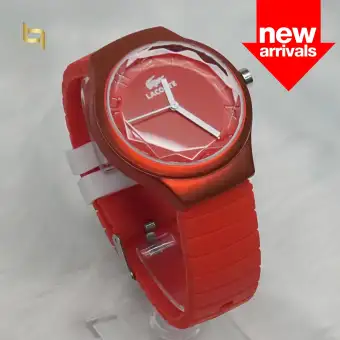 lacoste red watch