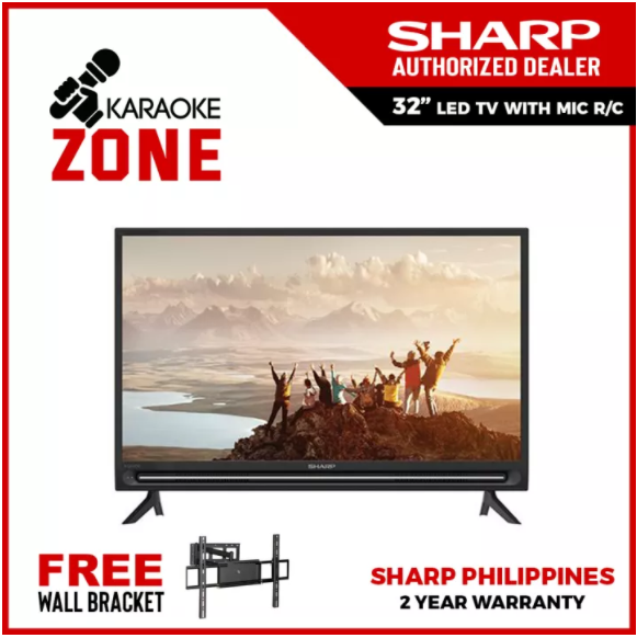 Sharp 2tc32bg1x 32 Android Smart Tv Inch Led With Wall Bracket And Ships Wooden Crate Karaoke Zone Lazada Ph - Sharp 32 Inch Smart Tv Wall Bracket