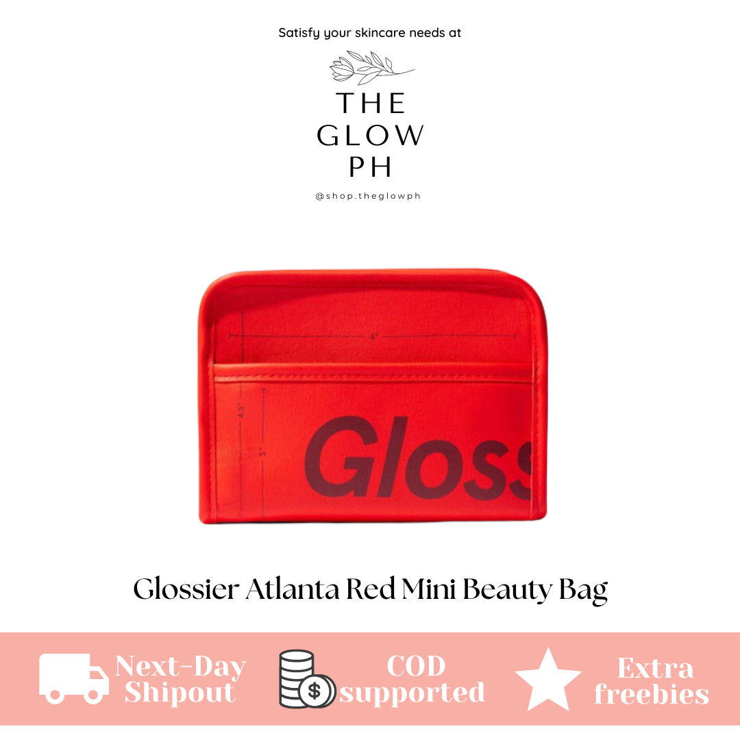 NEW Glossier Atlanta Exclusive Mini Red Beauty Makeup Bag