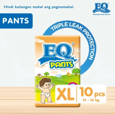 EQ Pants Budget Pack XL (12-16 kg) - 10 pcs x 1 (10 pcs) - Diaper Pants