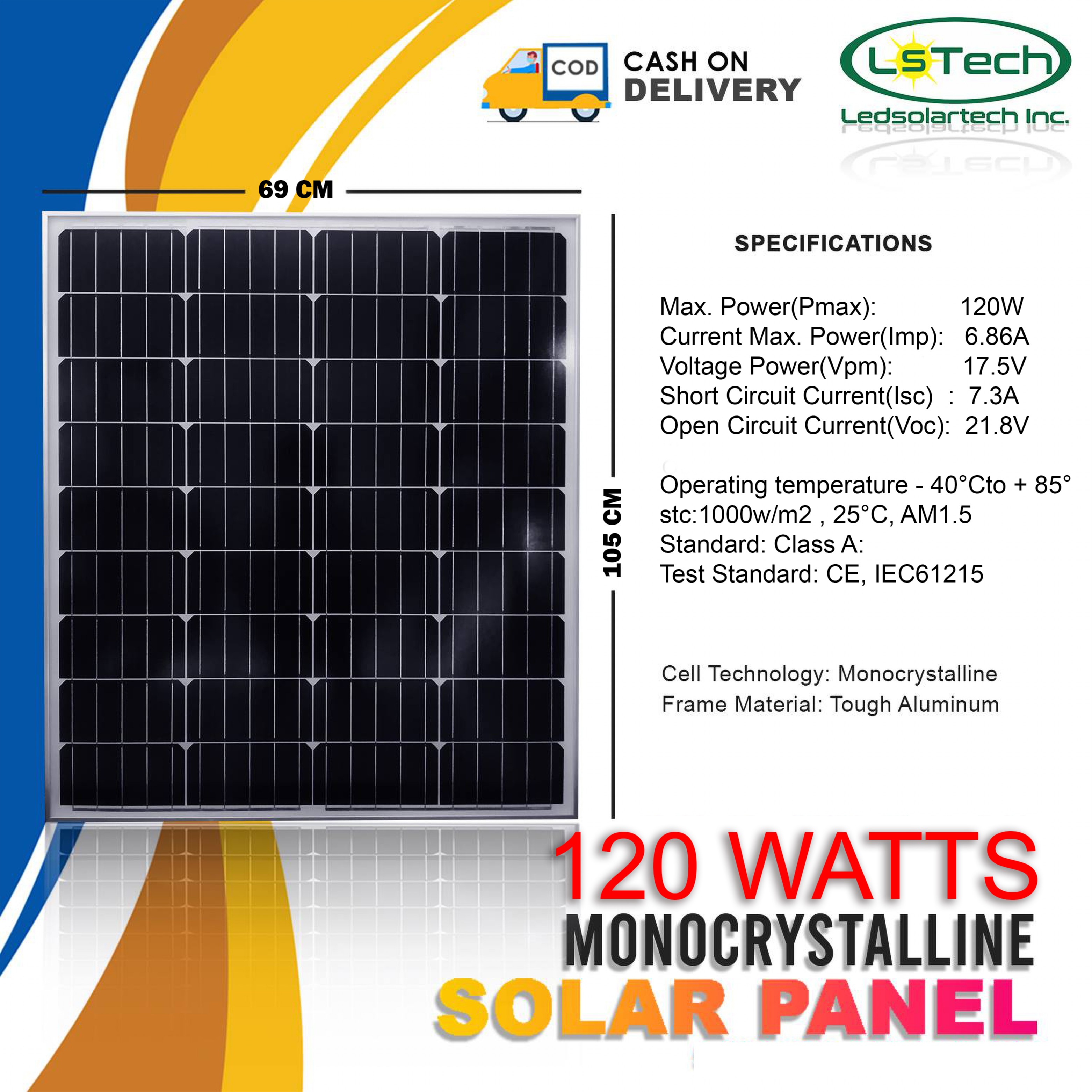 120W MONOCRYSTALLINE SOLAR PANEL Lazada PH
