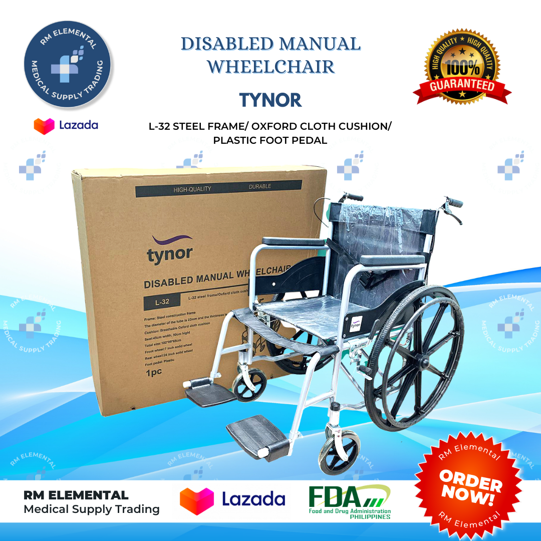 Manual Wheelchair TYNOR L32 steel frame Lazada PH