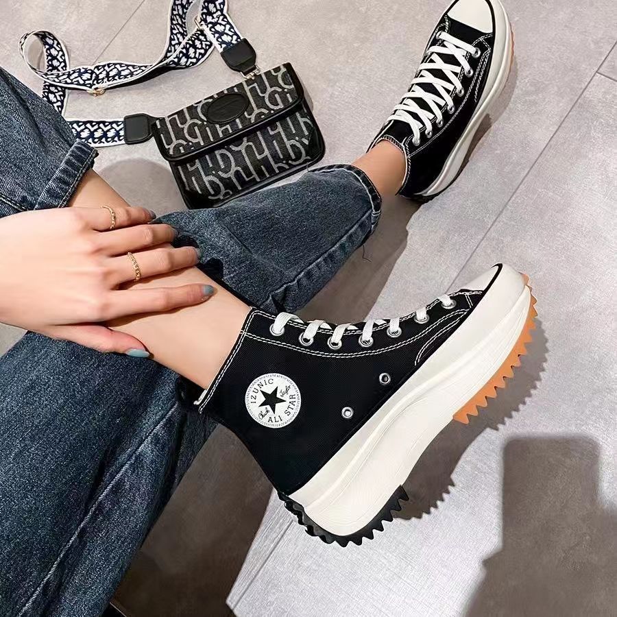 input Bror Mening converse low top high heel outsole women's trendy shoes#2208-1 | Lazada PH