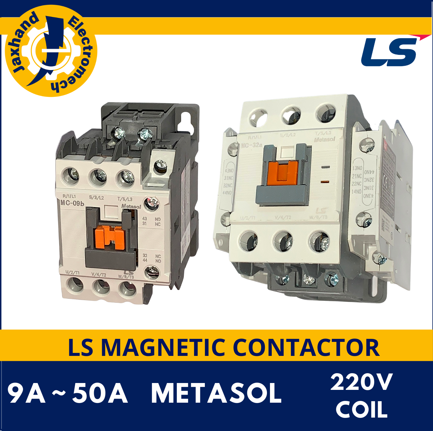 Ls Magnetic Contactor 9a 50a 220vac Coil Metasol Magnetic