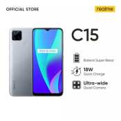 Realme C15 6.26" Smartphone with Complete Accessories - Brand New