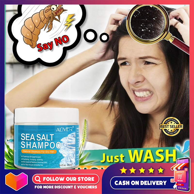 ALIVER Sea Salt Anti Dandruff Shampoo Hair Treatment Shampoo For dandruff and scalp treatment