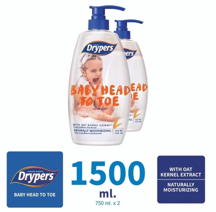 Drypers Baby Head to Toe 750ml pack of 2 | Lazada PH